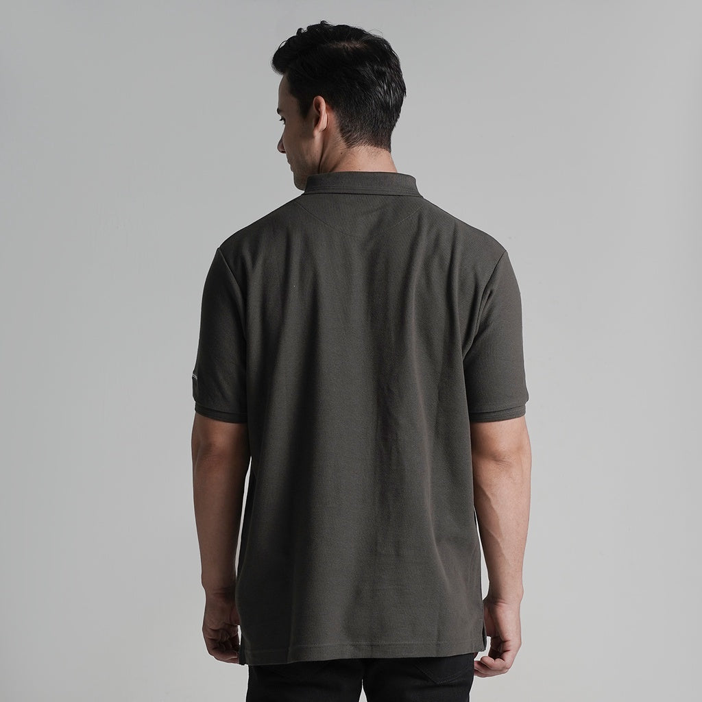 Lee Cooper Polo Shirt Pocket Dark Grey