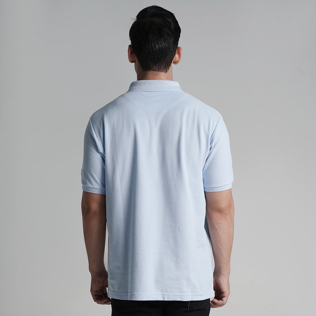 Lee Cooper Polo Shirt Pocket light  Blue