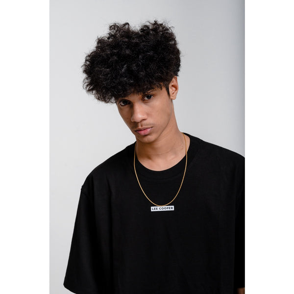 Lee Cooper T-shirt Oversized Box Logo Loose Black