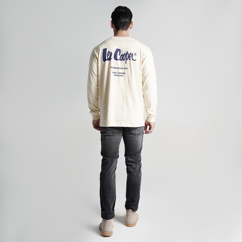 Lee Cooper Longsleeve T-shirt Logotype Cream