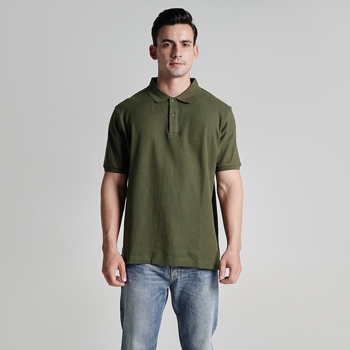 Lee Cooper Polo Shirt Logo Circular Olive