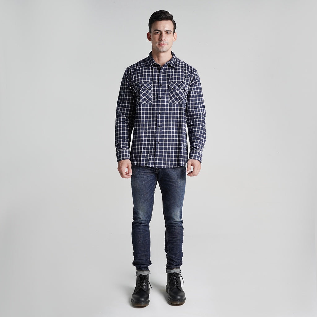 Lee Cooper-Flannel Shirt Kyle Blue