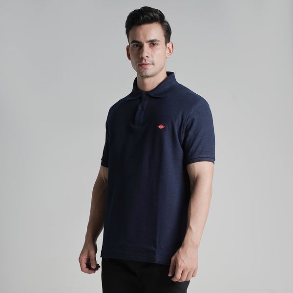 Lee Cooper Polo Shirt Logo Type Navy