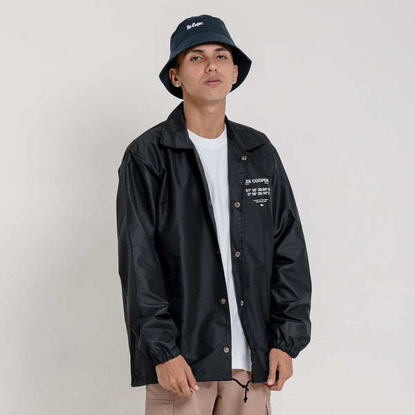 Lee Cooper Coach Jacket Brand Logotype Black