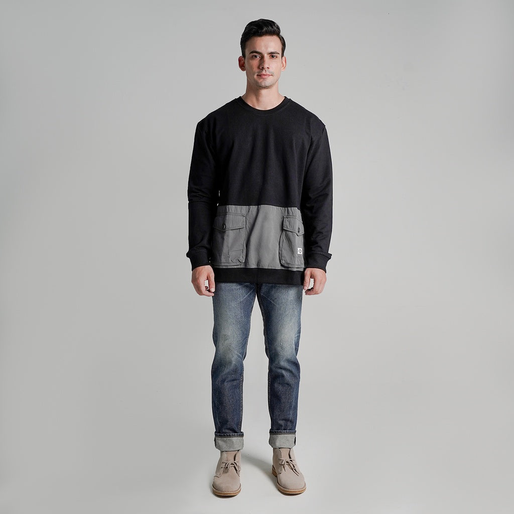 Lee cooper Sweatshirt Crewneck Cargo Pocket Black