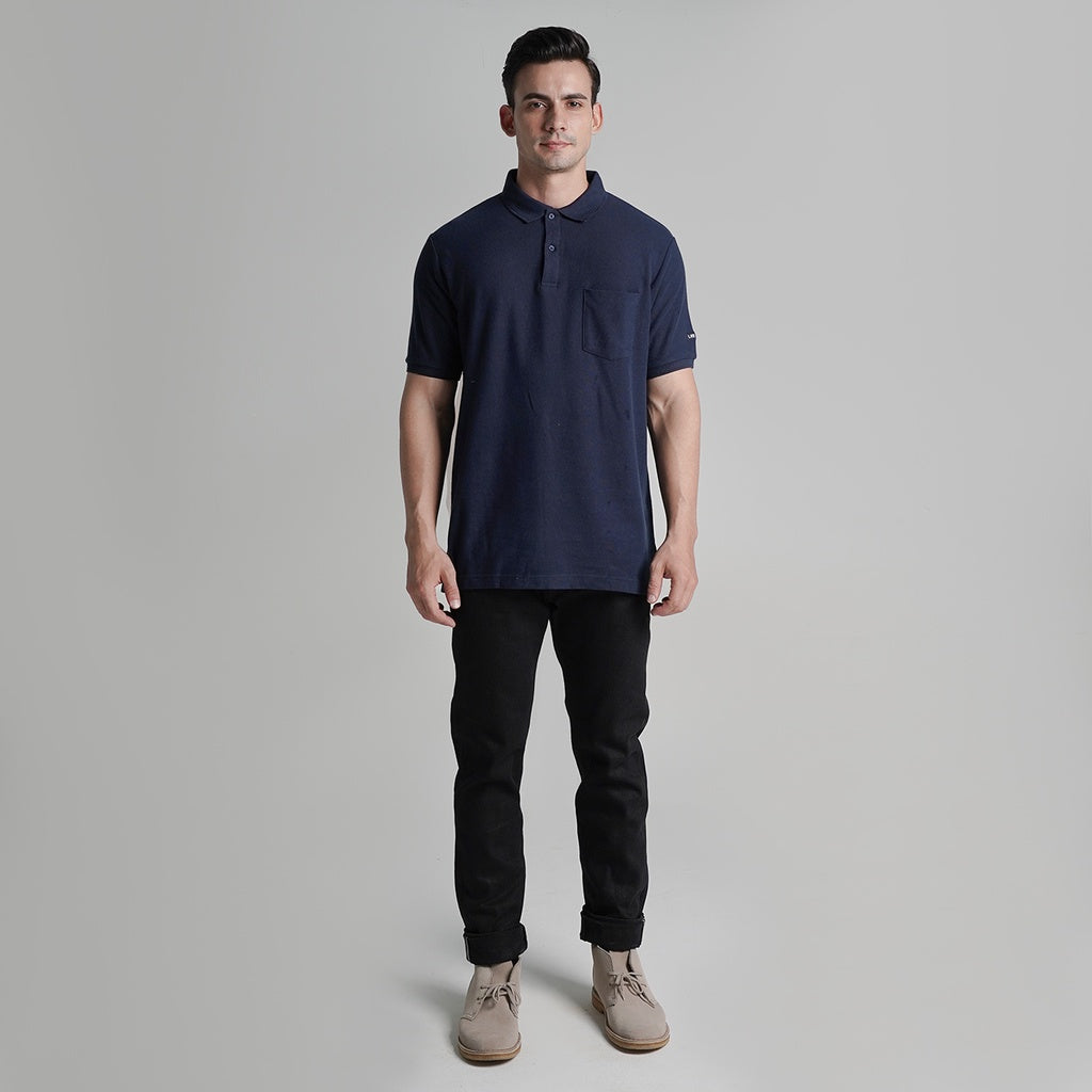 Lee Cooper Polo Shirt Pocket Navy
