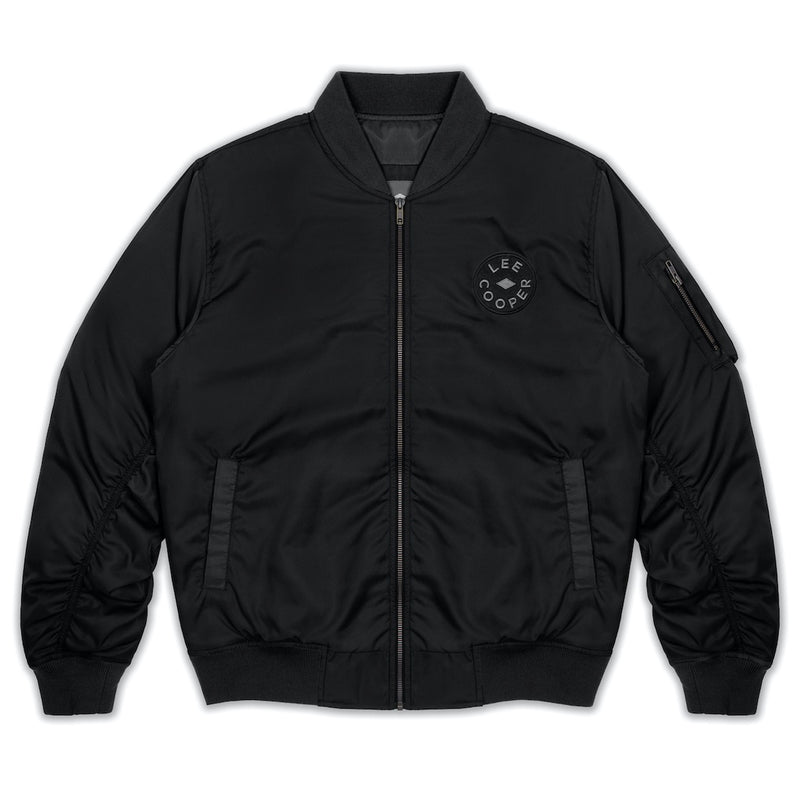 Lee Cooper Jaket Pria Bomber Jacket Singular Patch Black