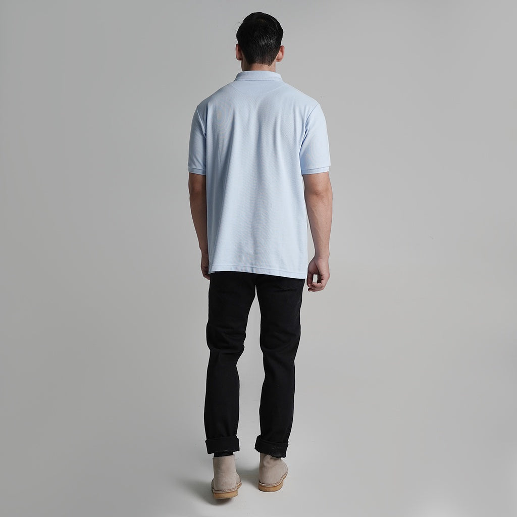 Lee Cooper Polo Shirt Pocket light  Blue