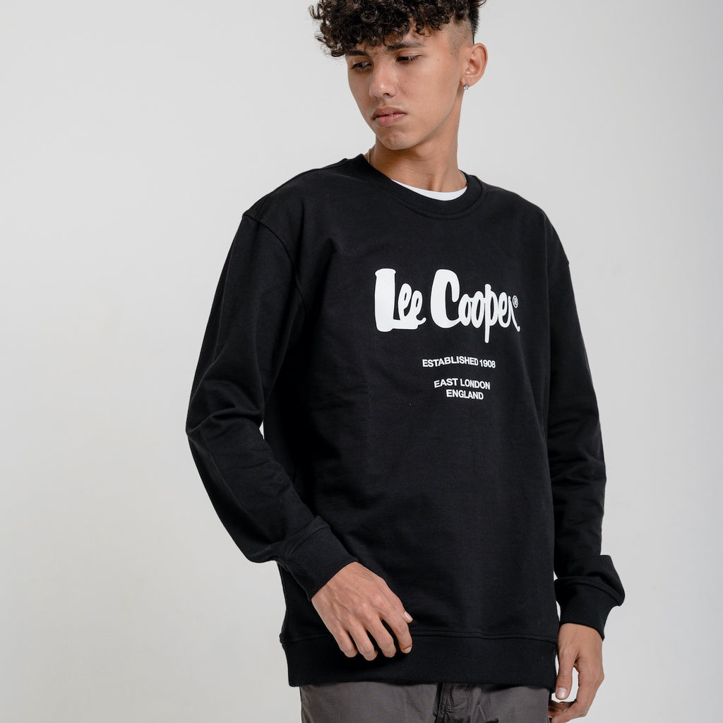 Lee Cooper Crewneck -Sweartshirt Logo Type Black