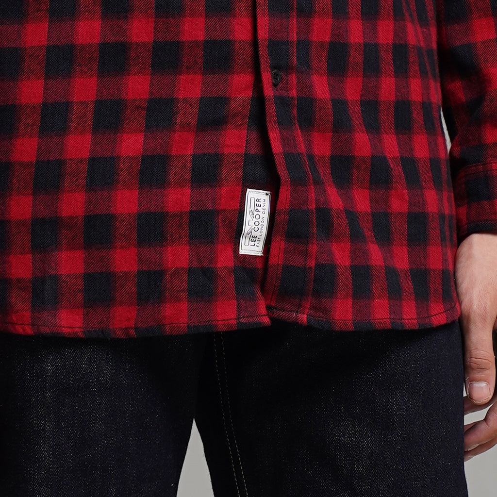 Lee Cooper Flannel Shirt Callum Red