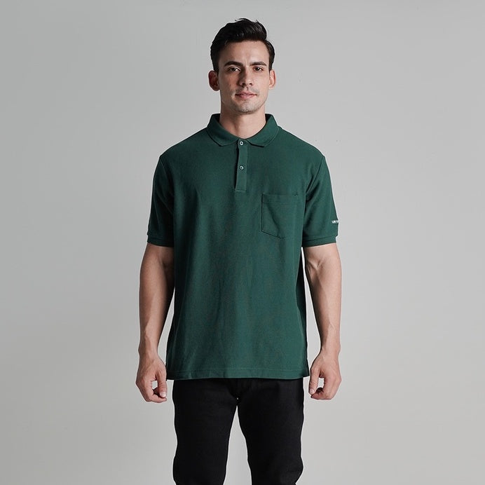 Lee Cooper Polo Shirt Pocket Emerald Green