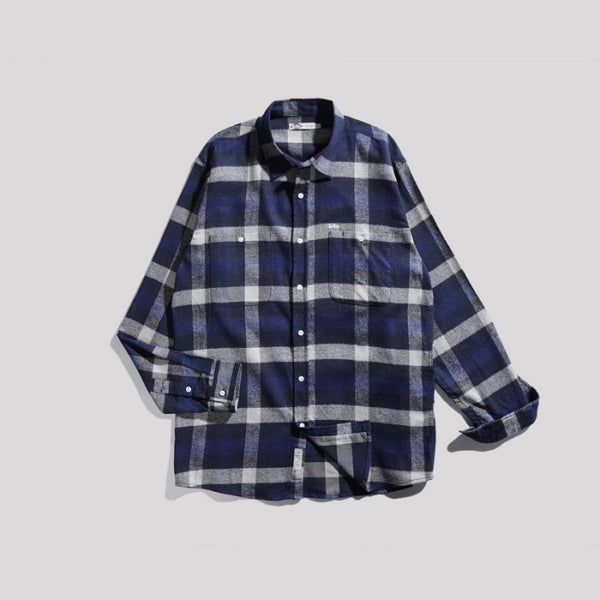 Lee Cooper Long Shirt Calvert Flannel Blue