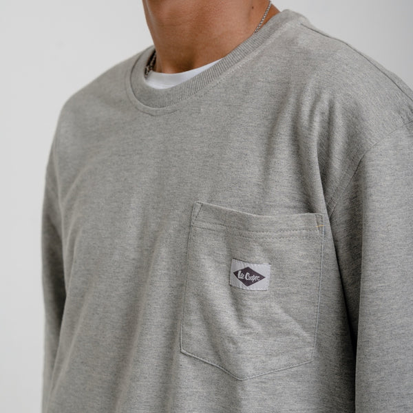 Lee Cooper Sweatshirt Crewneck Pocket Grey