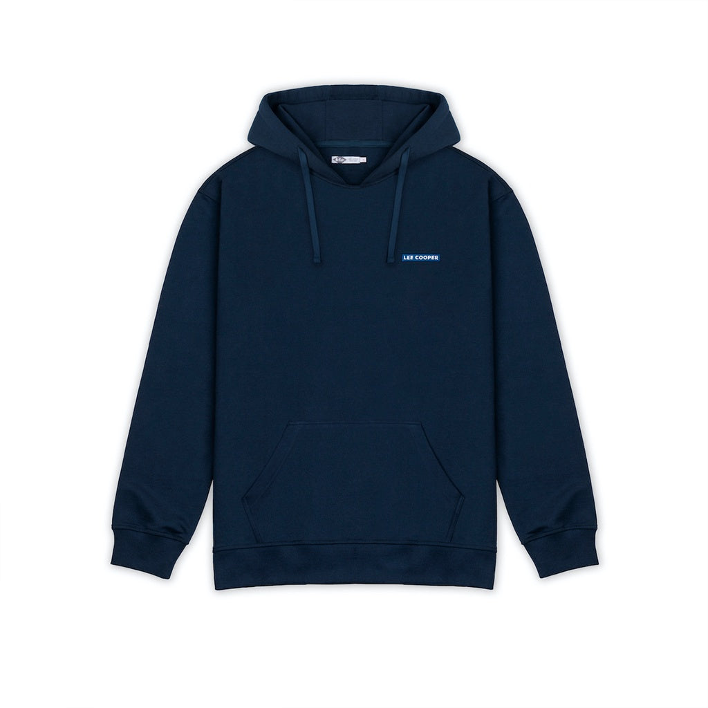 Lee Cooper Box Logo Pullover Hoodie Navy