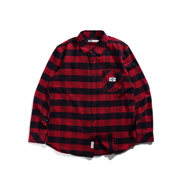 Lee Cooper Long Shirt Flannel Riley Red