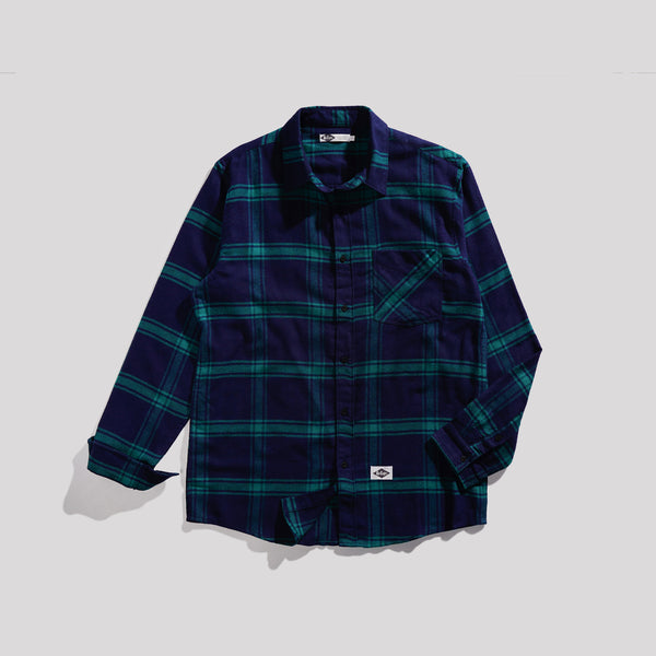 Lee Cooper Flannel Shirt Callum Medium Green