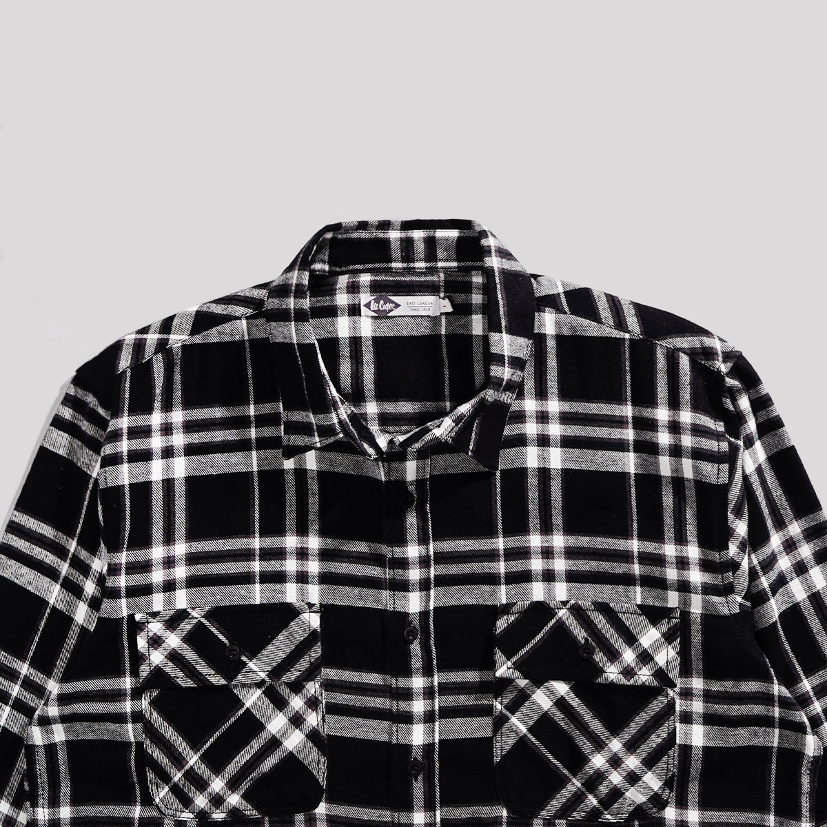 Lee Cooper Flannel Shirt Ethan Black