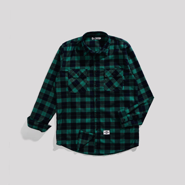 Lee Cooper Flannel Shirt Ethan Green