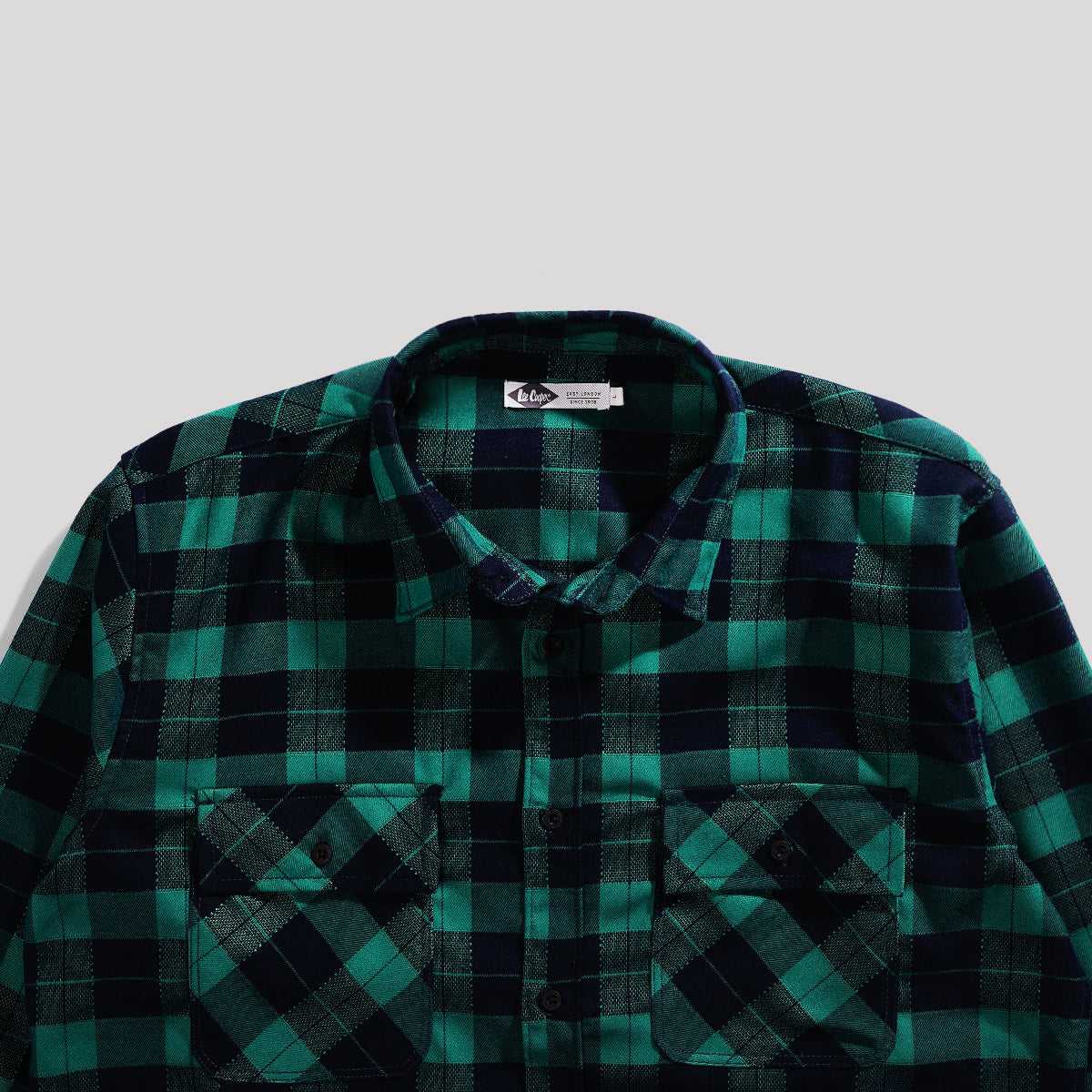 Lee Cooper Flannel Shirt Ethan Green