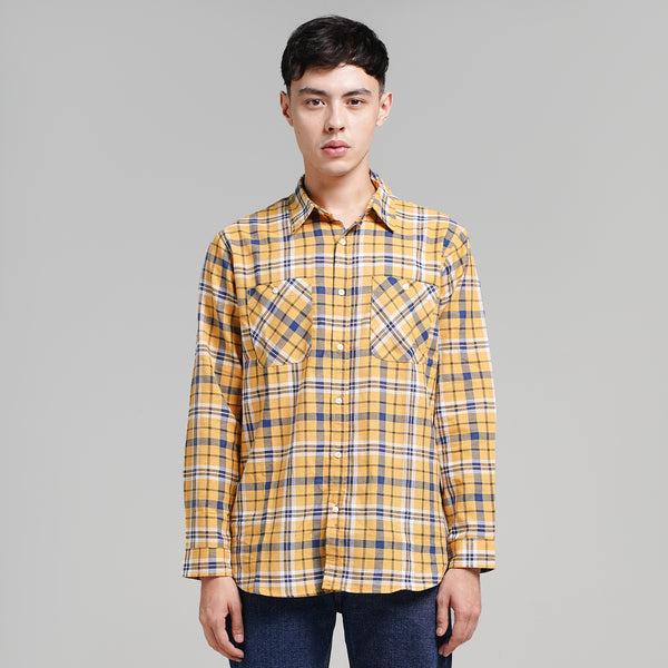 Lee Cooper Flannel Shirt Rhys Yellow