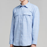 Lee Cooper Flannel Shirt Ethan Light Blue