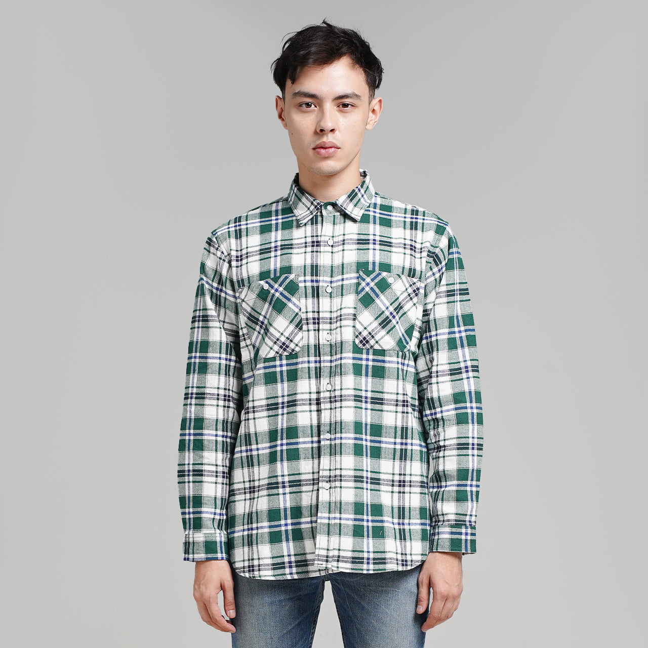 Lee Cooper Flannel Shirt Rhys Green
