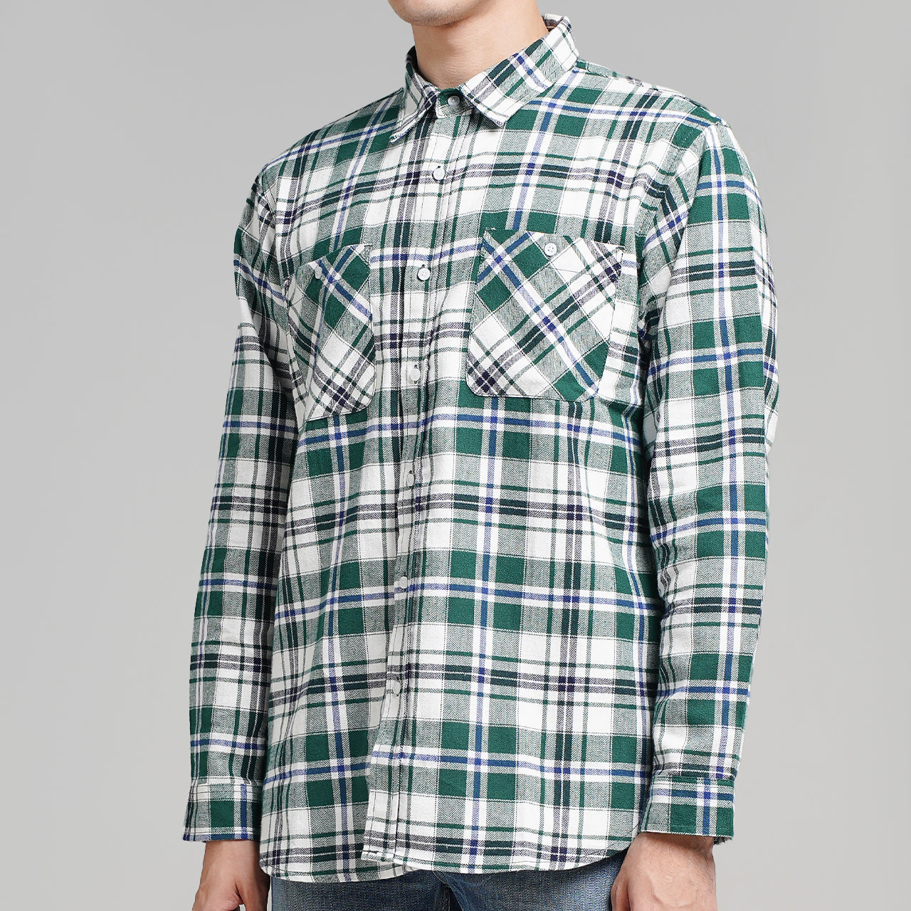 Lee Cooper Flannel Shirt Rhys Green