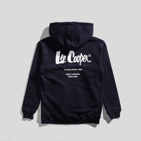 Lee Cooper Logotype Hoodie Navy