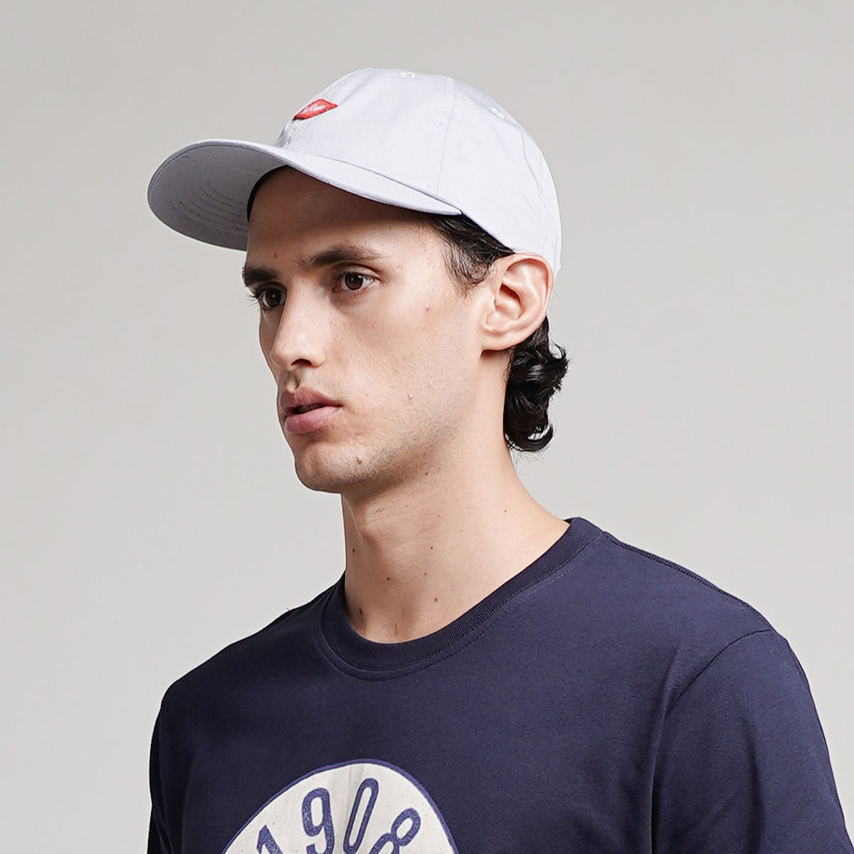 Lee Cooper Caps Logo Diamond Red Light Grey