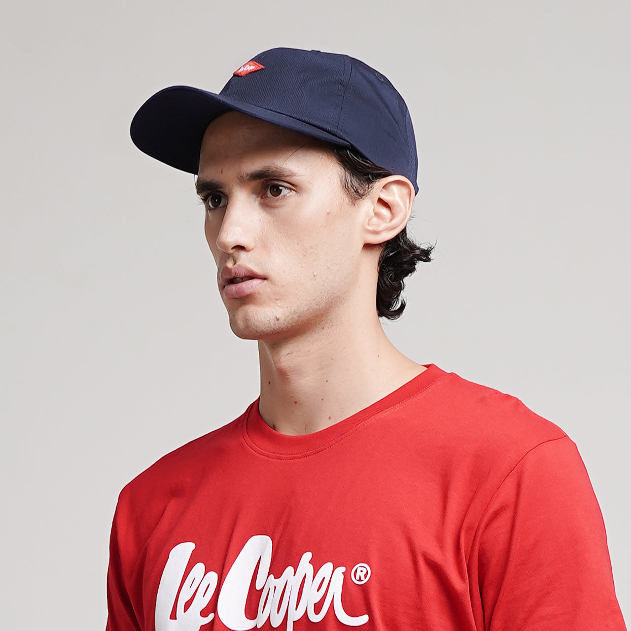 Lee Cooper Caps Logo Diamond Red Navy
