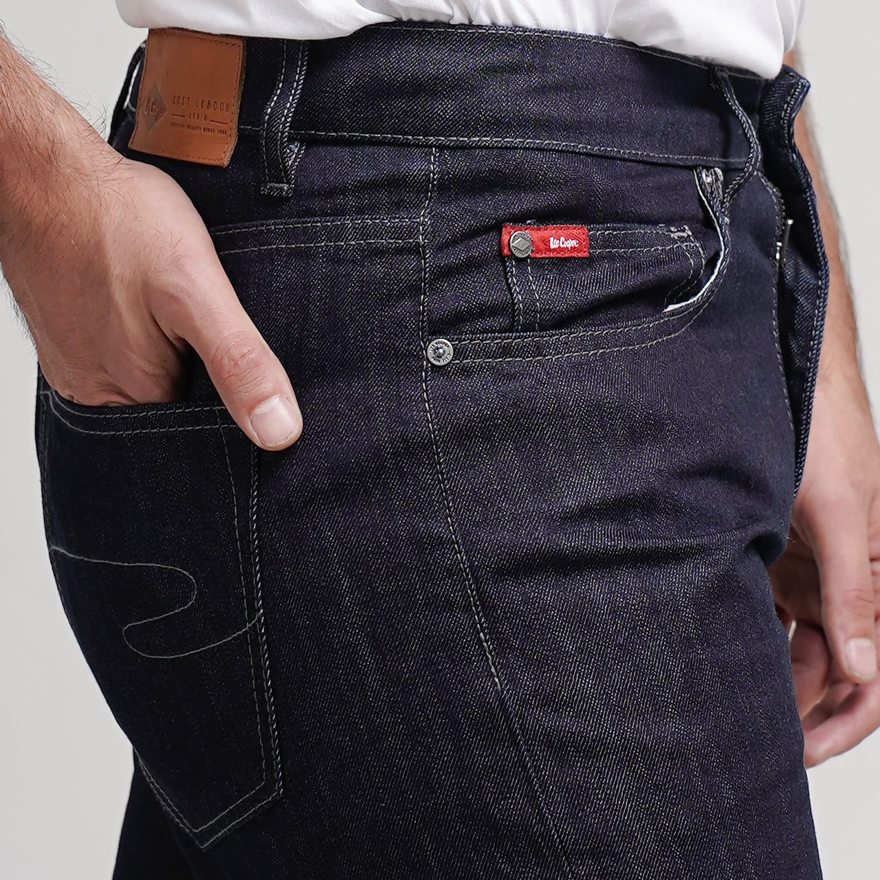 Lee Cooper Tapered Fit Jeans Arthur Rinse Blue Medium Raw
