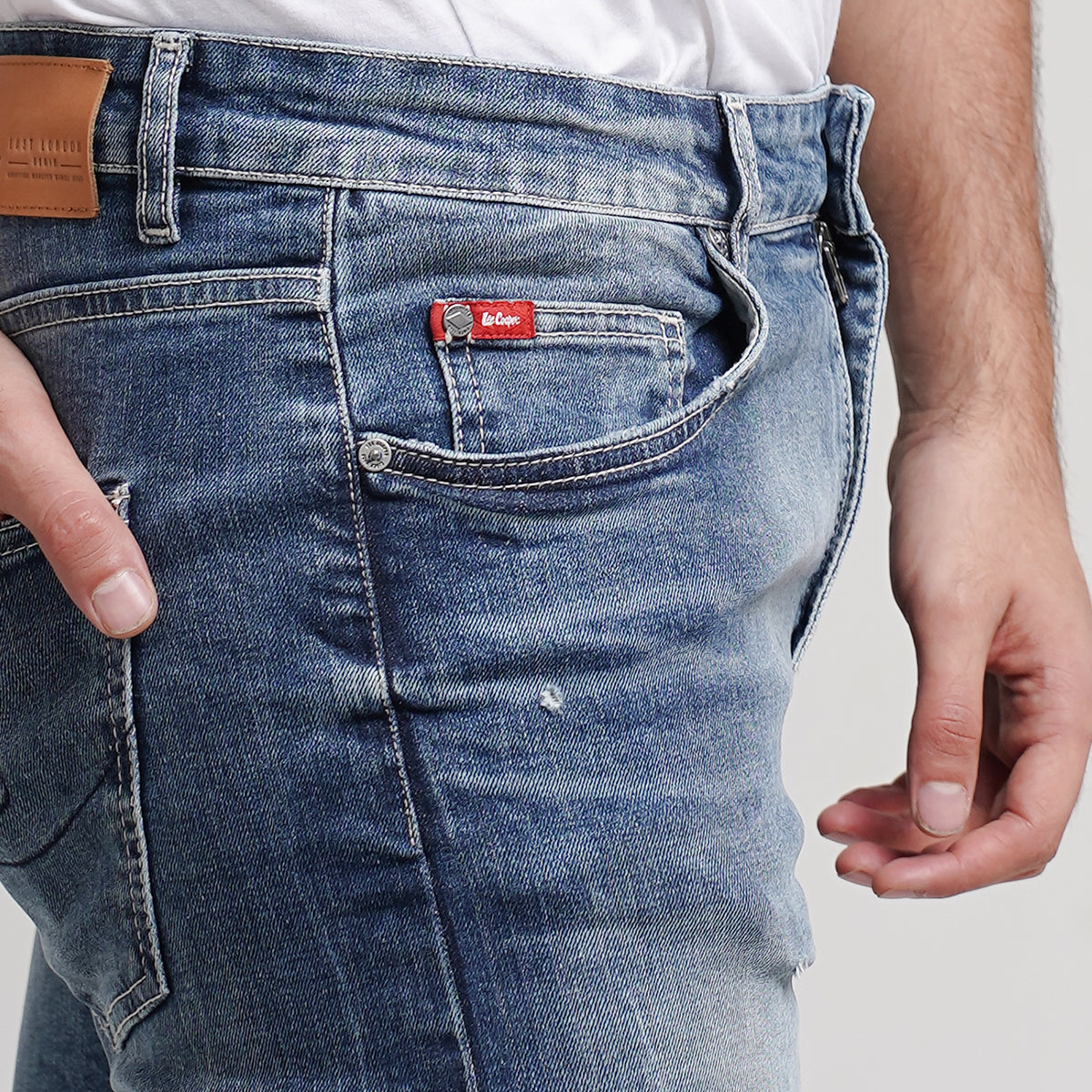 Lee Cooper Jeans Norris Ripped Medium Blue