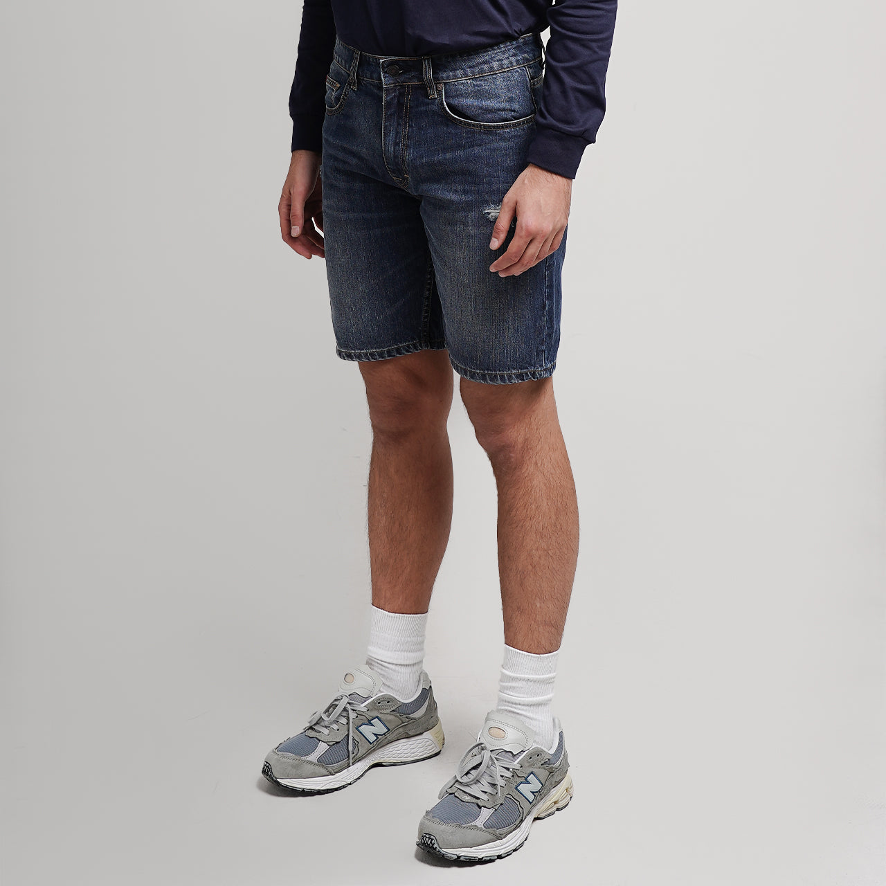 Lee Cooper Jeans Short Ripped Dark Blue
