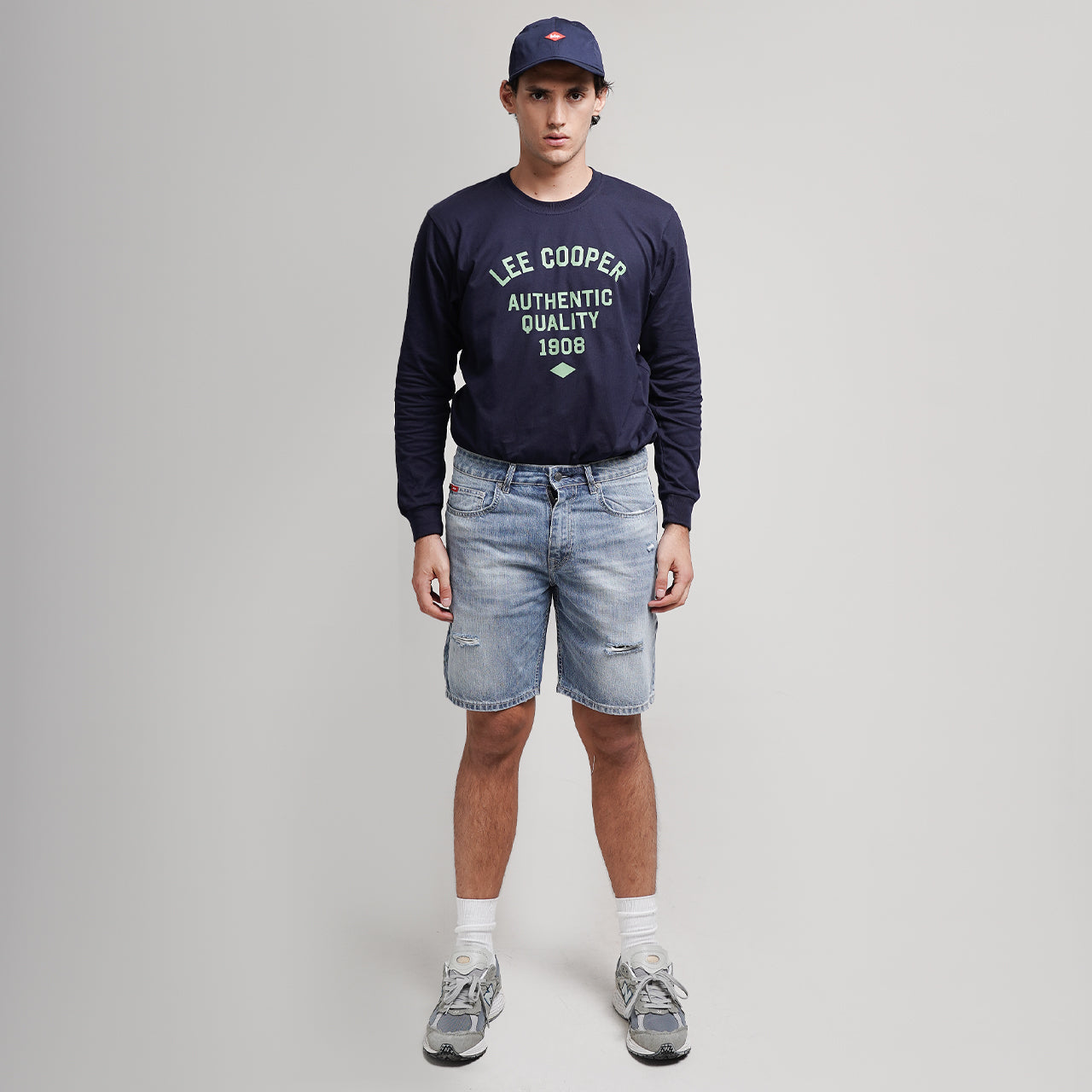 Lee Cooper Jeans Short Ripped Light Blue