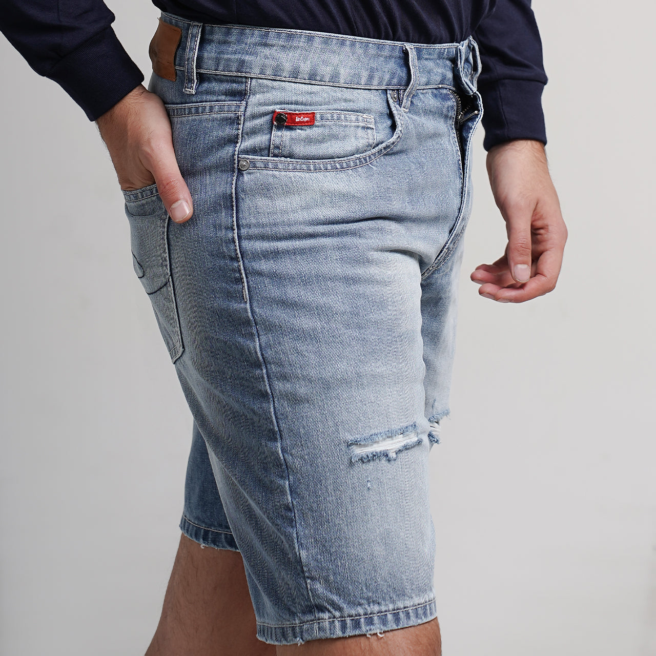 Lee Cooper Jeans Short Ripped Light Blue