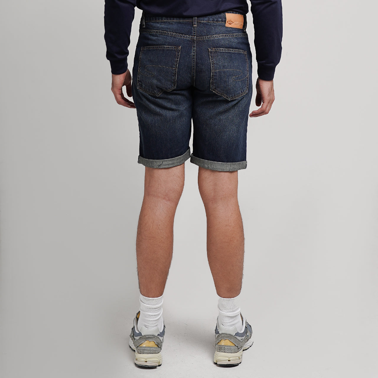 Lee Cooper Jeans Short Roll Up Ripped Dark Blue