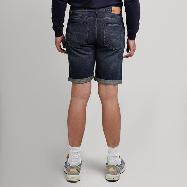 Lee Cooper Jeans Short Roll Up Ripped Dark Blue
