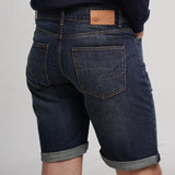 Lee Cooper Jeans Short Roll Up Ripped Dark Blue