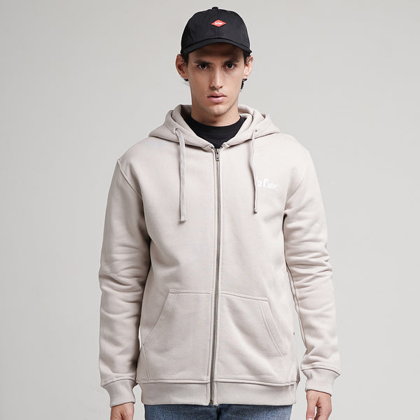 Lee Cooper Logotype Hoodie Khaky