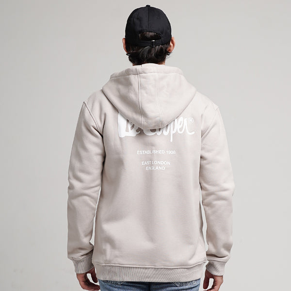 Lee Cooper Logotype Hoodie Khaky