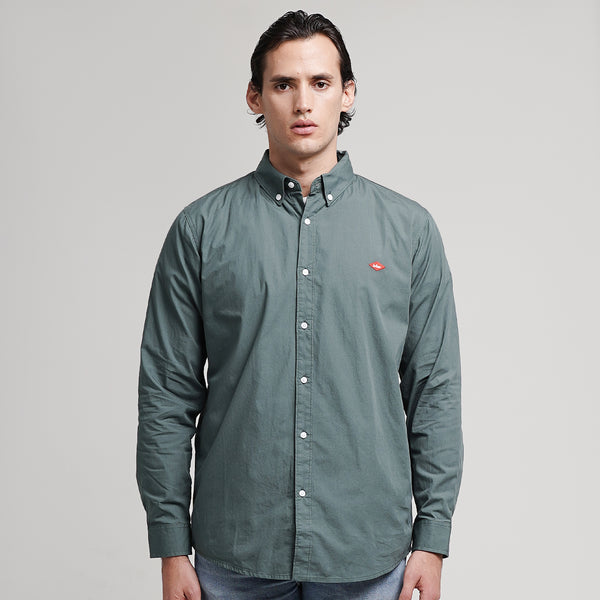 Lee Cooper Long Shirt Everett Emerald Green