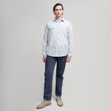 Lee Cooper Long Shirt Liam Stripe Blue