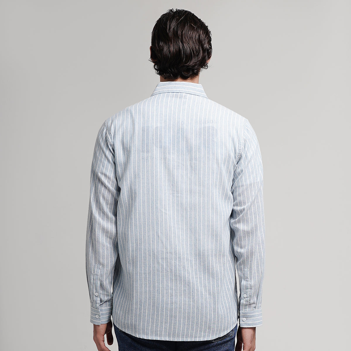 Lee Cooper Long Shirt Liam Stripe Blue