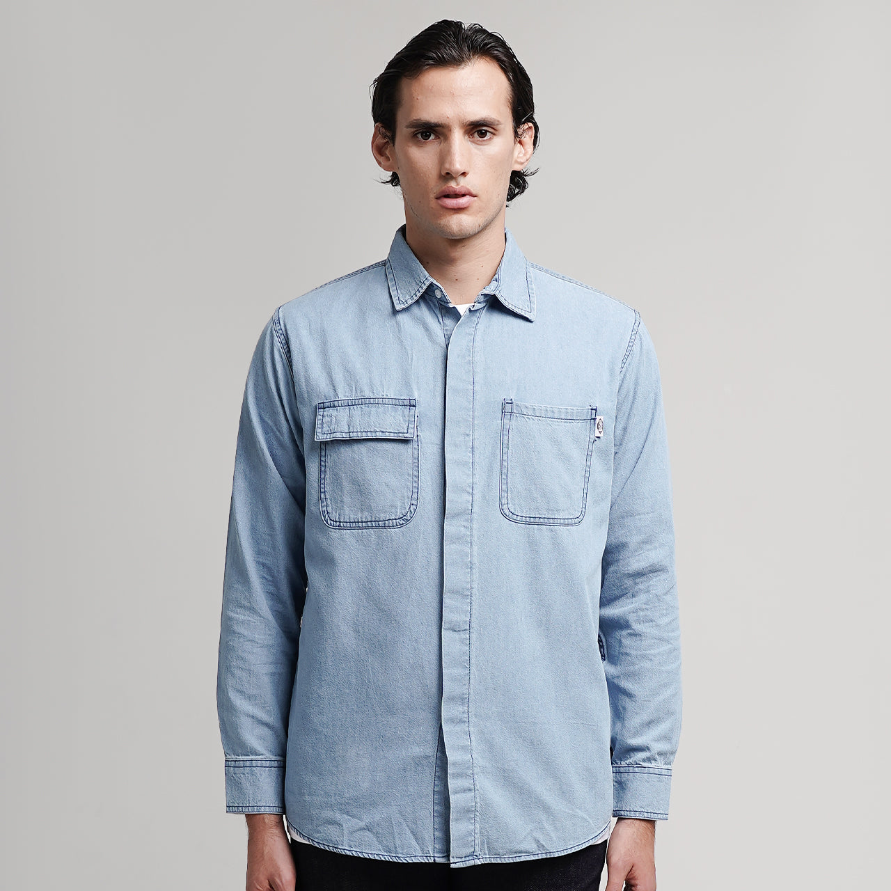 Lee Cooper Long Shirt Reece Worn Light Blue