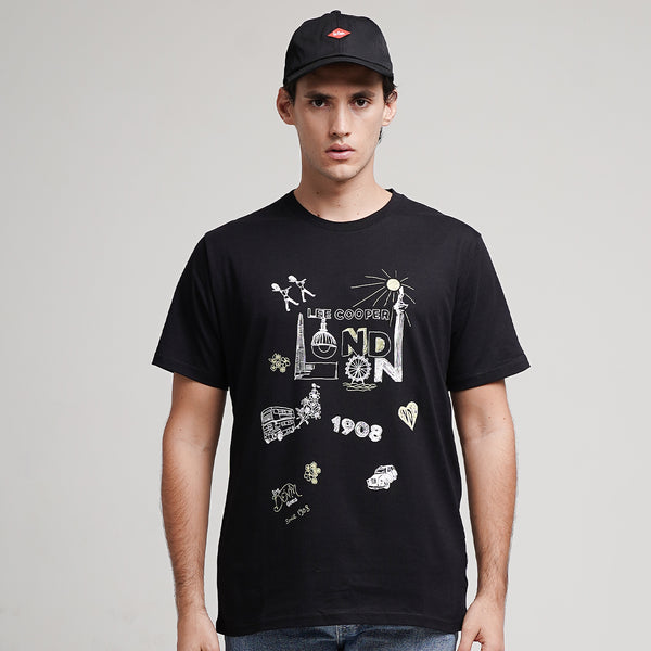 Lee Cooper T-Shirt Draw Black