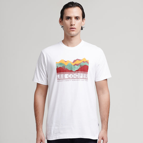 Lee Cooper T-Shirt Landscape White