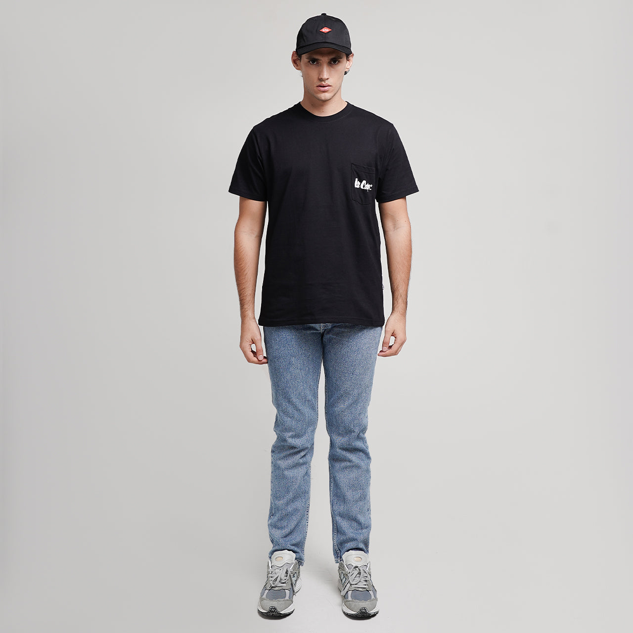 Lee Cooper T-Shirt Logo Type Pocket Black
