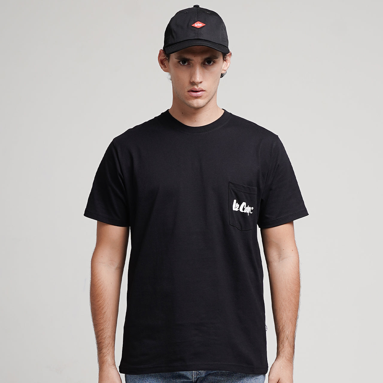 Lee Cooper T-Shirt Logo Type Pocket Black