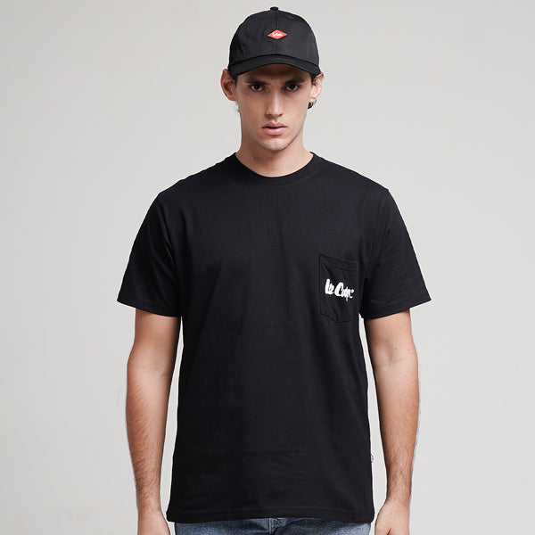 Lee Cooper T-Shirt Logo Type Pocket Black