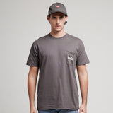 Lee Cooper T-Shirt Logo Type Pocket Dark Grey
